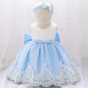 Baby girls dress (sky)